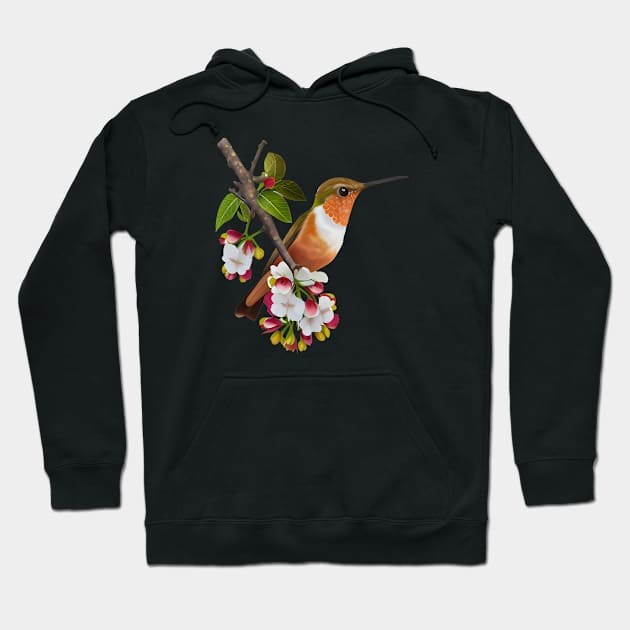 Hummingbird Watercolor Hoodie by tfortwo